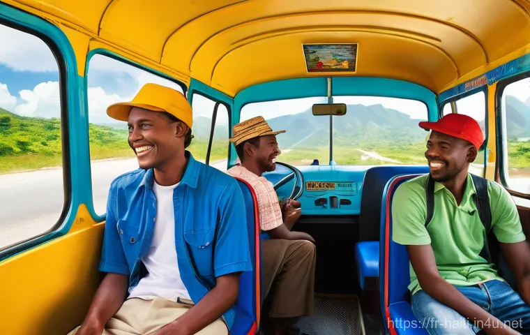 아이티 여행 중 유용한 프랑스어 크레올어 표현 - **Prompt 1: A Warm Greeting at a Haitian Market**
    "A vibrant, bustling Haitian outdoor market sc...