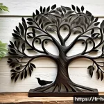 아이티 민속 공예품과 기념품 추천 - **Haitian Cut Metal "Tree of Life" Sculpture:** A highly detailed and intricate "Tree of Life" sculp...
